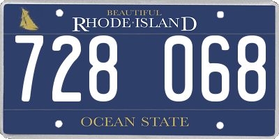 RI license plate 728068