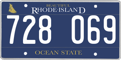 RI license plate 728069