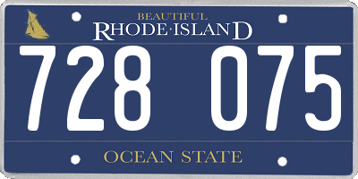 RI license plate 728075