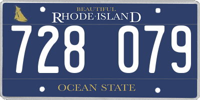 RI license plate 728079