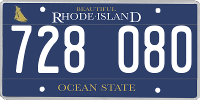 RI license plate 728080