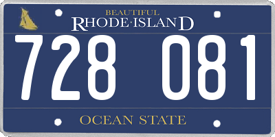 RI license plate 728081