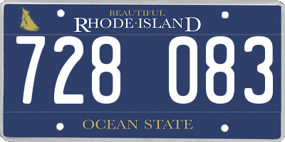 RI license plate 728083