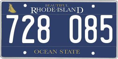 RI license plate 728085