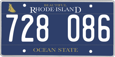 RI license plate 728086