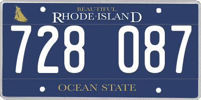RI license plate 728087