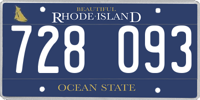 RI license plate 728093
