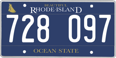 RI license plate 728097