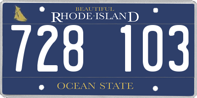 RI license plate 728103