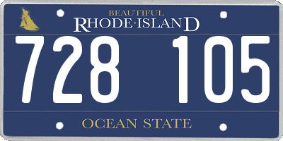 RI license plate 728105