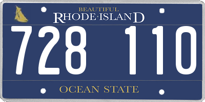 RI license plate 728110