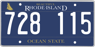 RI license plate 728115