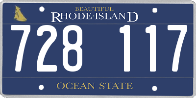 RI license plate 728117