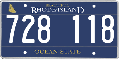 RI license plate 728118