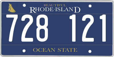 RI license plate 728121