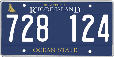 RI license plate 728124