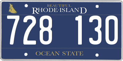 RI license plate 728130