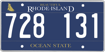 RI license plate 728131