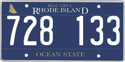 RI license plate 728133