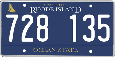 RI license plate 728135