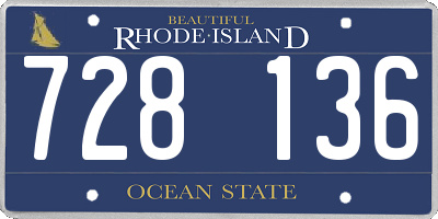 RI license plate 728136