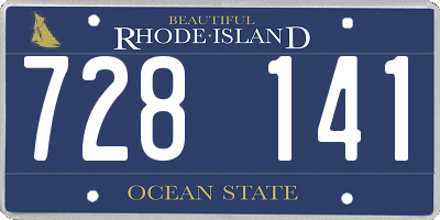 RI license plate 728141