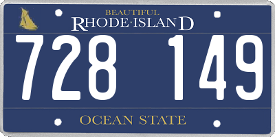 RI license plate 728149