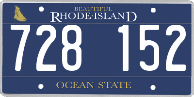 RI license plate 728152