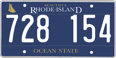 RI license plate 728154