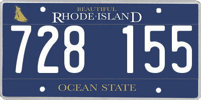 RI license plate 728155