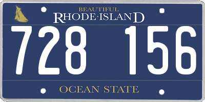 RI license plate 728156