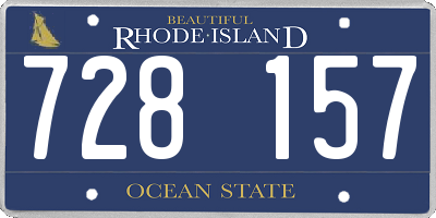 RI license plate 728157