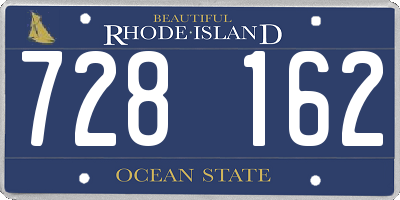 RI license plate 728162