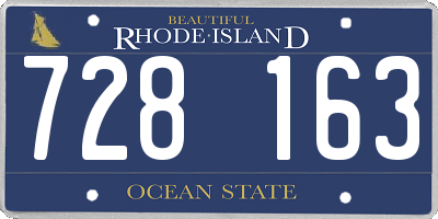 RI license plate 728163