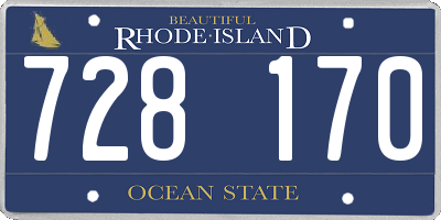 RI license plate 728170
