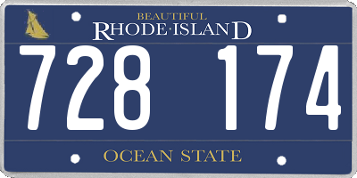 RI license plate 728174