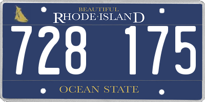 RI license plate 728175