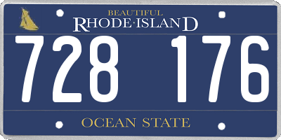 RI license plate 728176