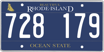 RI license plate 728179