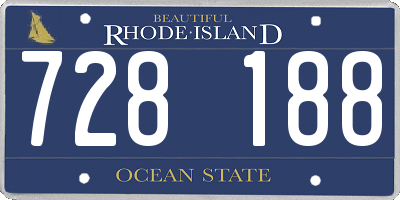 RI license plate 728188