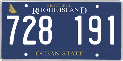 RI license plate 728191