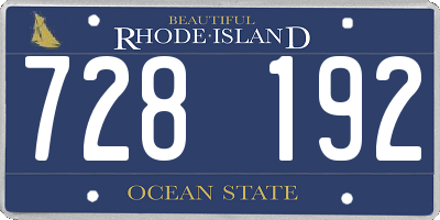 RI license plate 728192