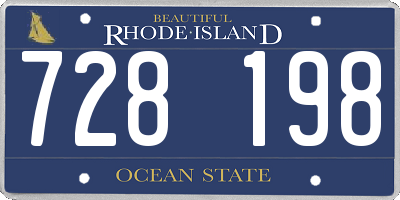 RI license plate 728198