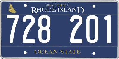 RI license plate 728201