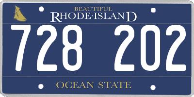 RI license plate 728202