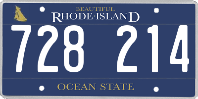RI license plate 728214
