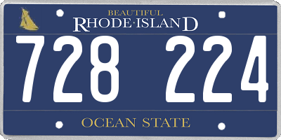 RI license plate 728224