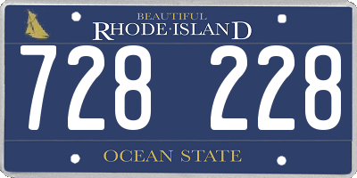 RI license plate 728228