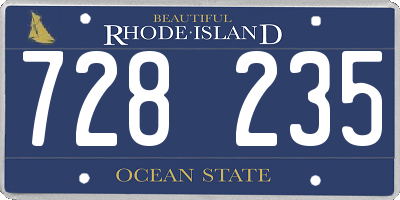 RI license plate 728235