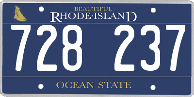 RI license plate 728237